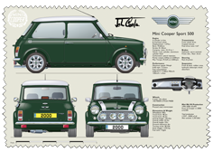 Mini Cooper Sport 2000 (green) Glass Cleaning Cloth